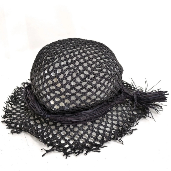 Dior Runway Hat Black 100% Paper Rare NWT Elegant Women\'s Hat Needs Steaming S/M main image 12